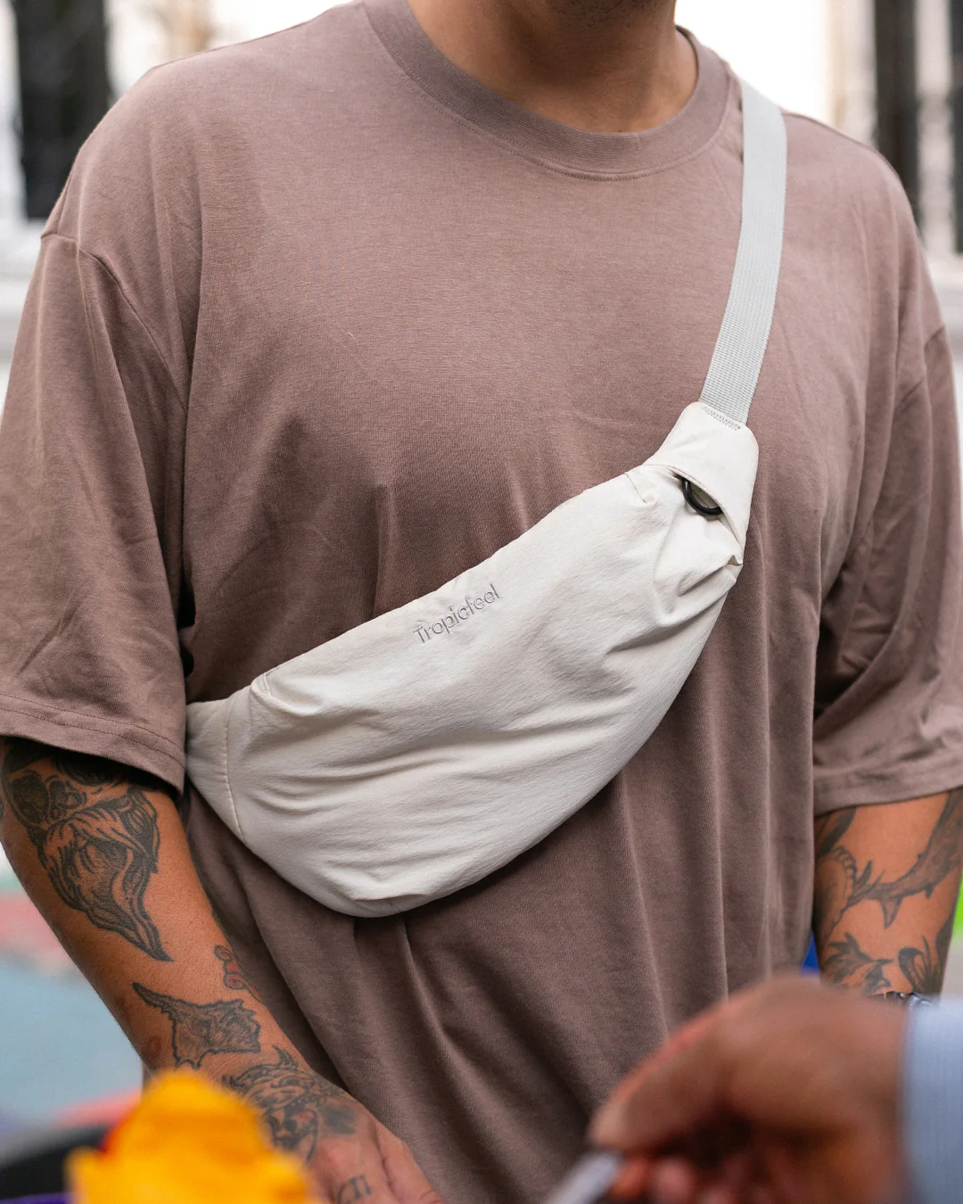 Twig Sling Bag Silver Cream - Image 5