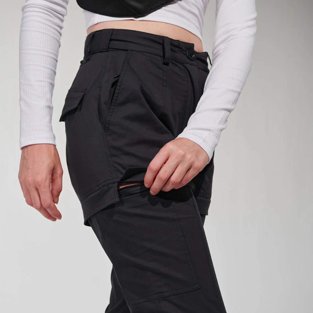 Women's Zip-Off Pant All Black - Image 6
